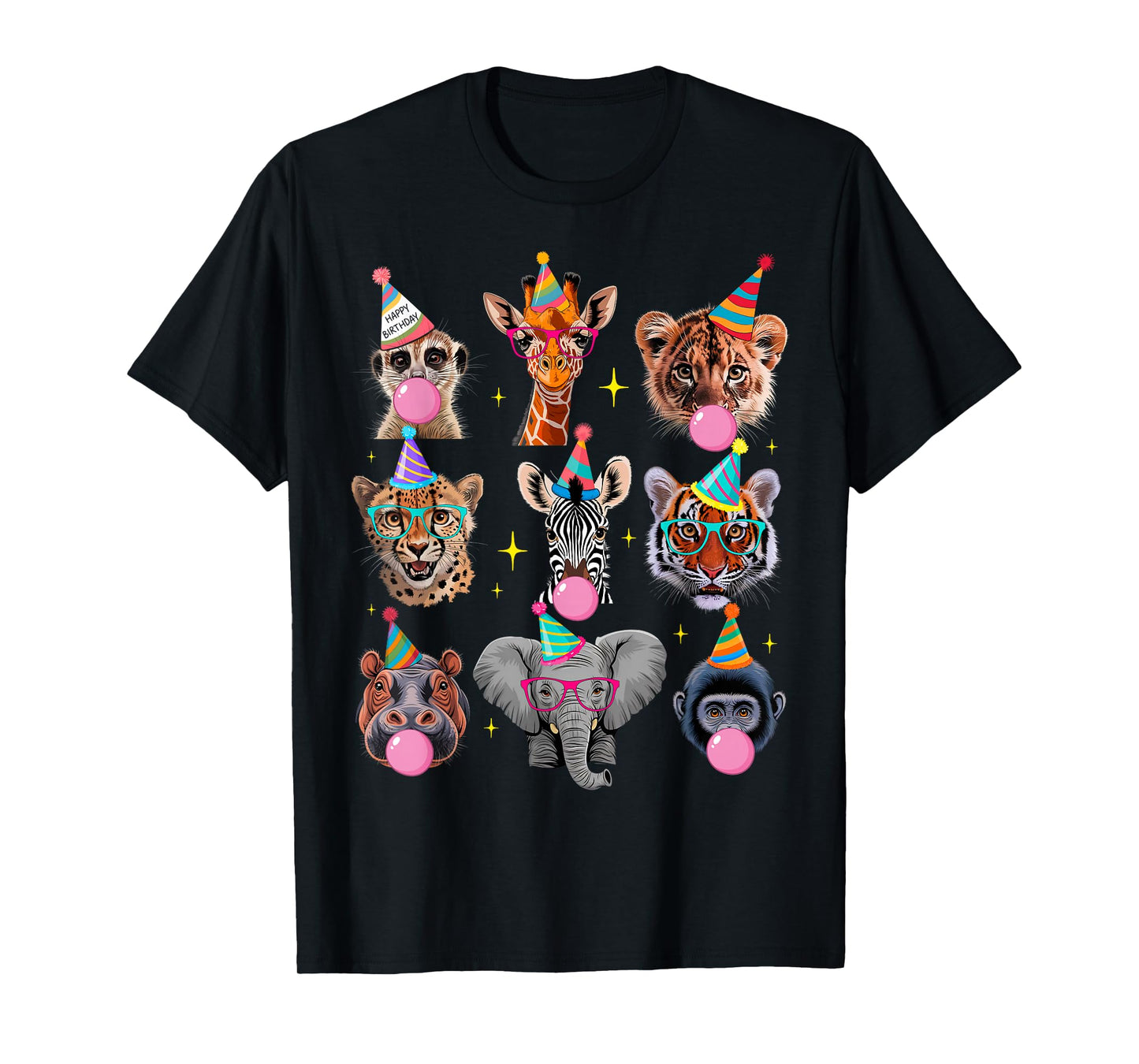 Zoo Animals Wildlife Safari Jungle Birthday Party Kids Cute T-Shirt