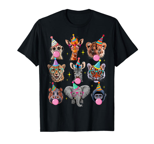 Zoo Animals Wildlife Safari Jungle Birthday Party Kids Cute T-Shirt