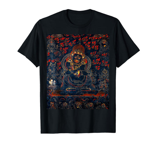 Mahakala Protector Tibetan Buddhist Thangka Mandala Buddhism T-Shirt